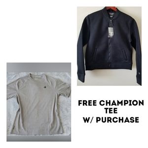 Champion Neoprene Bomber JACKET/ FREE CHAMPION TEE